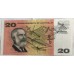 AUSTRALIA 1966 . TWENTY 20 DOLLARS BANKNOTE . ERROR . WET INK TRANSFER